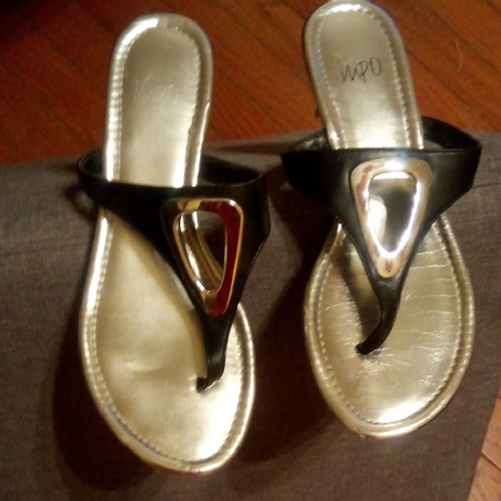 Black and Silver Women's Sandals
